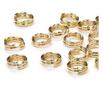 Beads Unlimited Gold Plated Split Rings 5mm 15 Pack