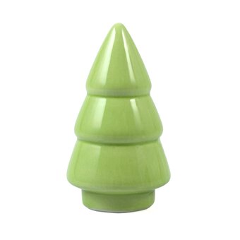 Mini Green Ceramic Tree Decoration 8.5cm