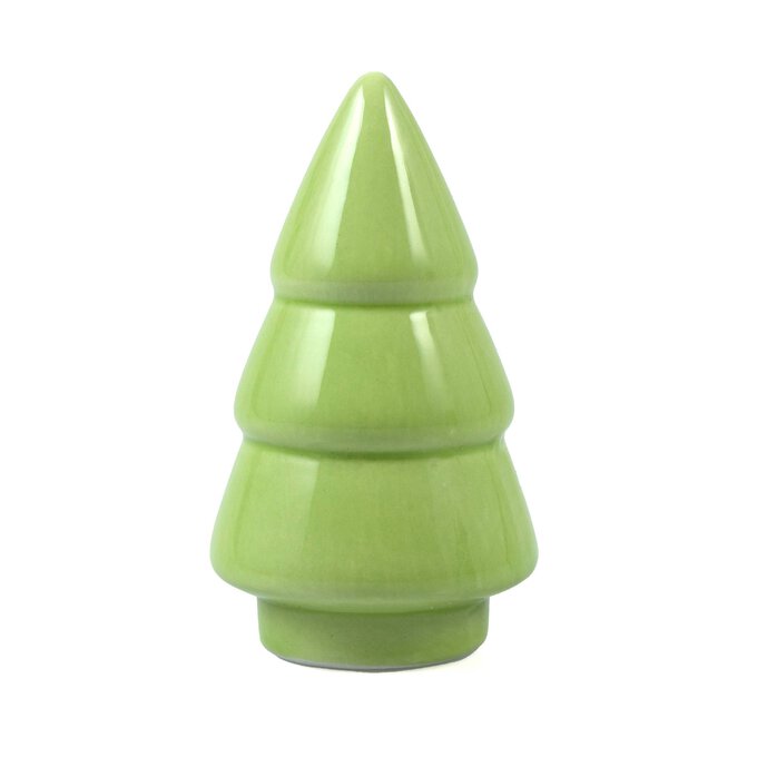 Mini Green Ceramic Tree Decoration 8.5cm image number 1