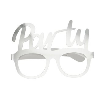 Silver Foil Party Glasses 8 Pack image number 4