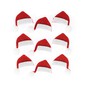 Red Felt Santa Hat Embellishments 9 Pack image number 1