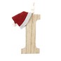 Hanging Wooden Christmas Letter I 9cm image number 3