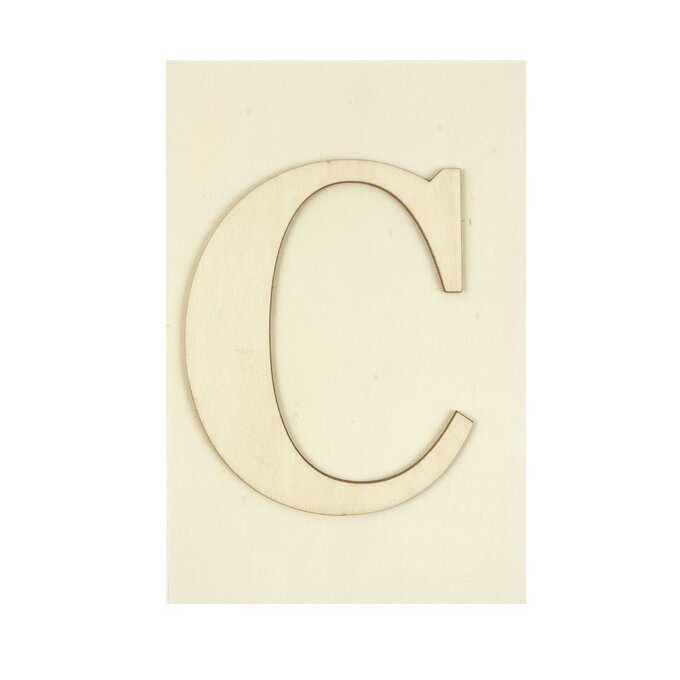 Wooden Letter C Plaque 10cm x 15cm image number 1