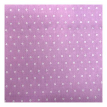 Pale Pink Simple Polka Polycotton Fabric by the Metre