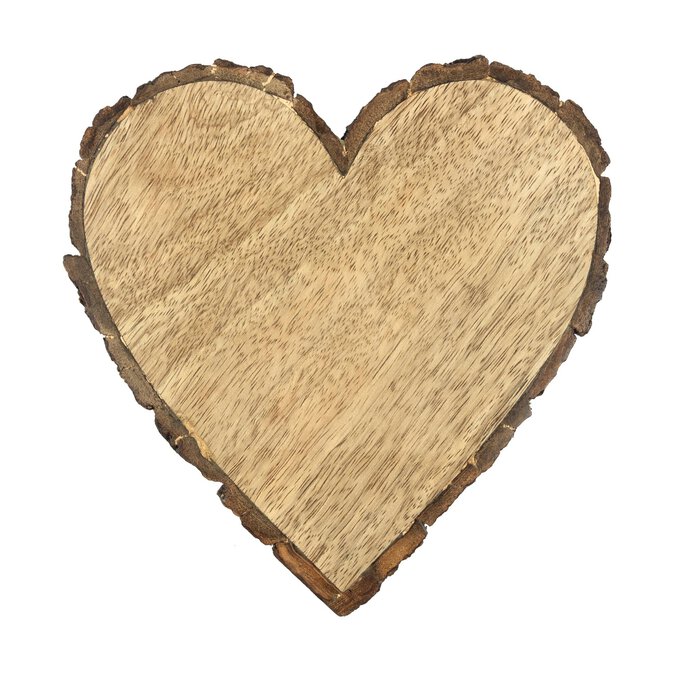 Wooden Heart Slice 20cm image number 1