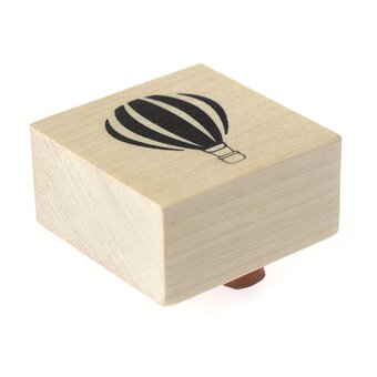 Hot Air Balloon Wooden Stamp 3.8cm x 3.8cm image number 2