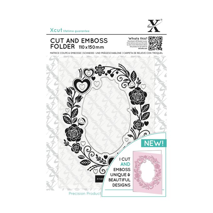 Xcut Rose Border Cut and Emboss Folder 11cm x 15cm  image number 1