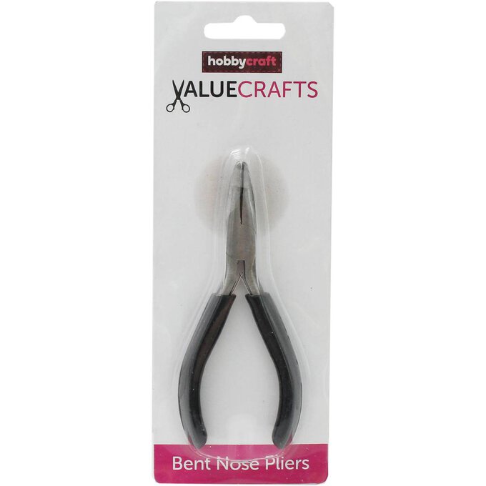 Bent Nose Pliers 45º Smooth Jaws Jewelry Making Hobby Craft Wire Work 4-1/2