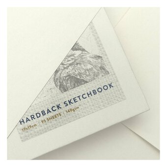 Shore & Marsh White Square Hardback Sketchbook 19cm x 19cm 95 Sheets