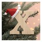 Hanging Wooden Christmas Letter X 9cm image number 1