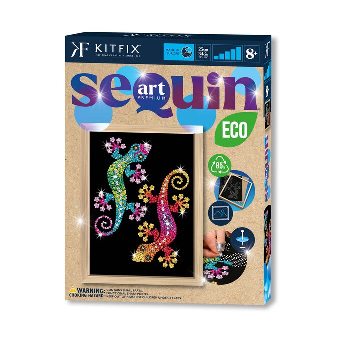 Kitfix Geckos Sequin Art Premium Kit image number 1