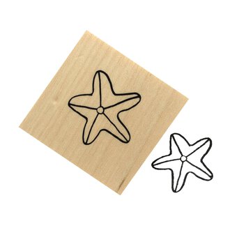 Starfish Wooden Stamp 3.8cm x 3.8cm