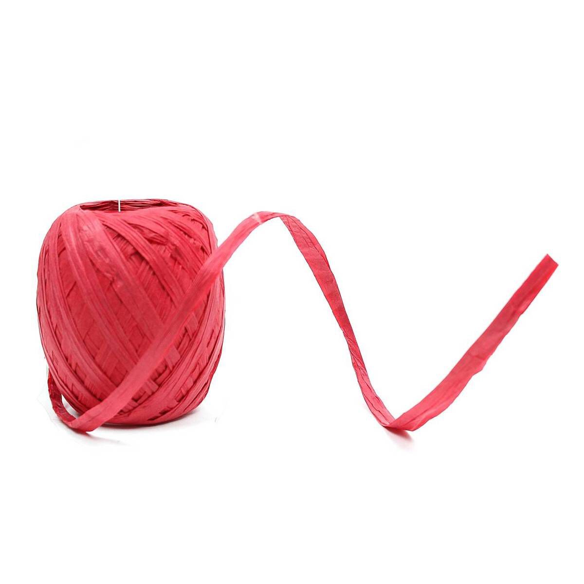 Red raffia hot sale ribbon