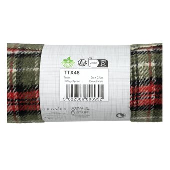 Green and Red Tartan Fabric Roll 28cm x 2m image number 9