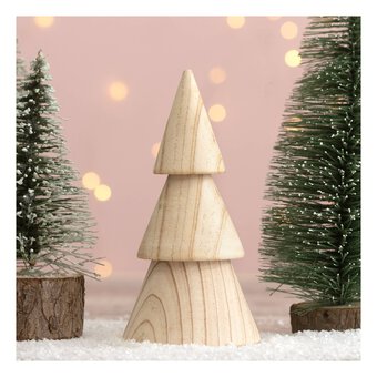 Wooden Standing Three Tier Tree 15cm