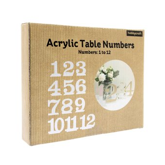 Acrylic Table Numbers 12 Pack  image number 4