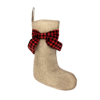 Jute Stocking with Bow 48cm