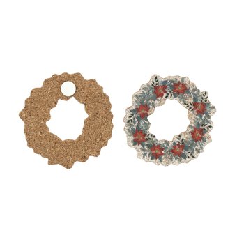 Christmas Wreath Cork Toppers 4 Pack image number 4