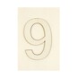 Wooden Number 9 Plaque 10cm x 15cm image number 1