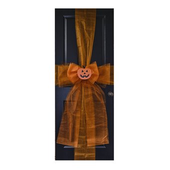 Orange Pumpkin Door Bow image number 3