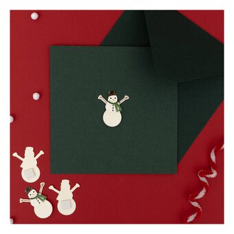 White Snowman Card Toppers 4 Pack