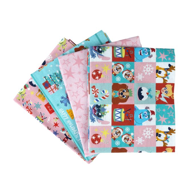 Disney Christmas Feeling Cotton Fat Quarters 4 Pack image number 1