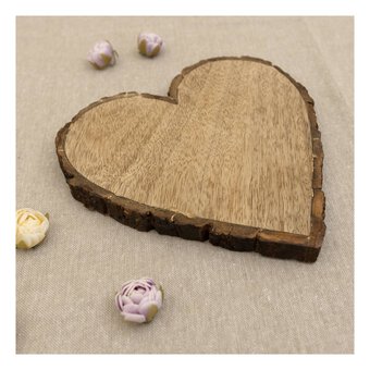 Wooden Heart Slice 20cm
