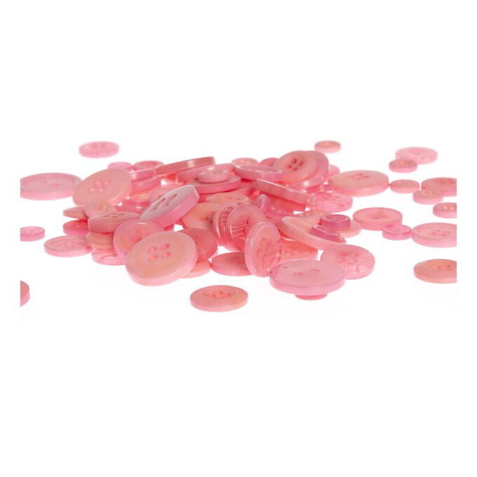Qovydx 1600Pcs Pink Buttons for Crafts Assorted Sizes Button Pink in Bulk  Pink Craft Buttons Assortment Christmas Buttons