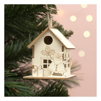 Hanging Wooden House 8cm