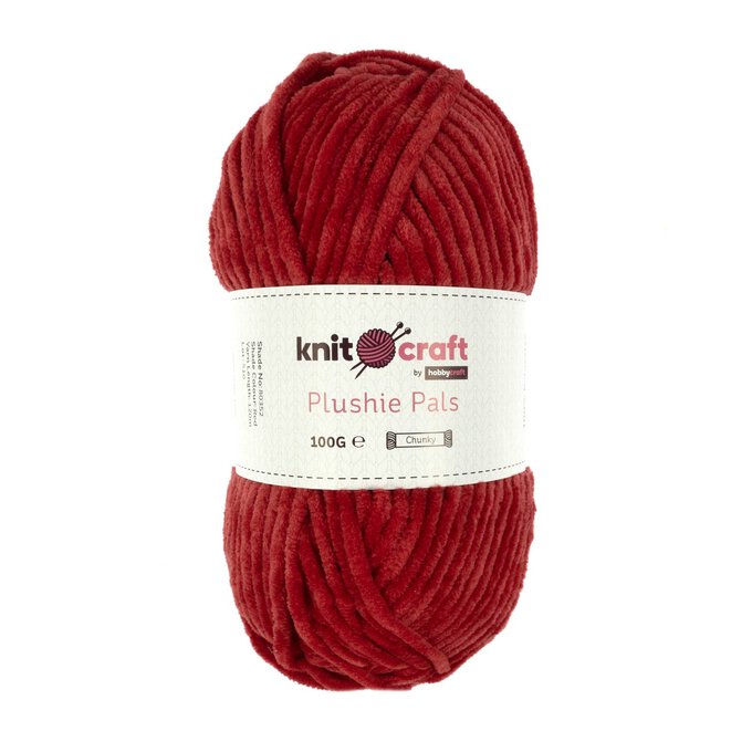 Knitcraft Red Plushie Pals Yarn 100g image number 1