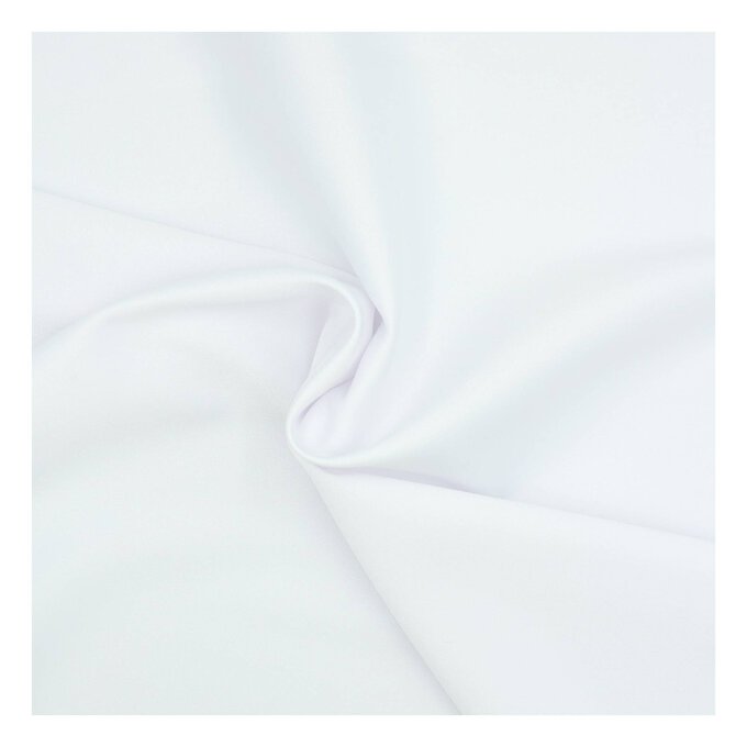 White Poly Elastane Moleskin Fabric by the Metre | Hobbycraft