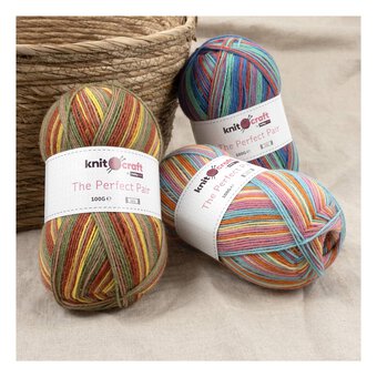 Knitcraft Rust Stripe The Perfect Pair Yarn 100g image number 4