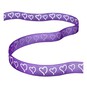 Purple Curly Hearts Ribbon 15mm x 3.5m image number 2