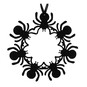 Black Felt Spider Wreath 20cm  image number 2