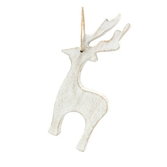 Hanging Reindeer Mango Wood Decoration 14cm image number 3