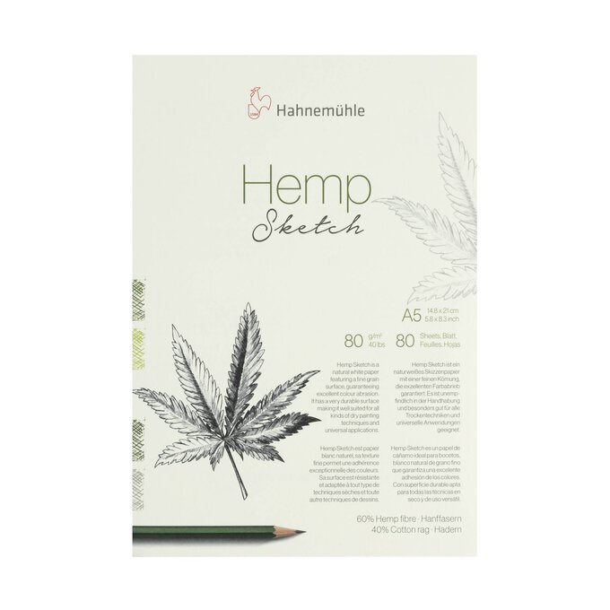 Hahnemuhle Hemp Sketch Pad A5 80 Sheets image number 1