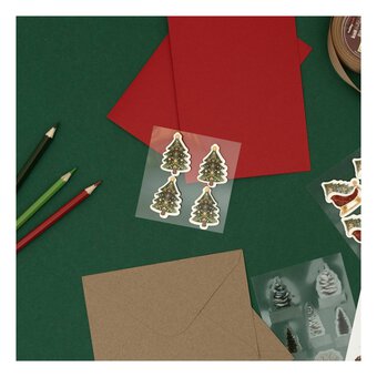 Christmas Tree 3D Paper Stickers 4 Pack image number 3