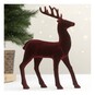 Burgundy Velvet Stag 32cm image number 1