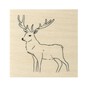 Stag Wooden Stamp 5cm x 5cm image number 3