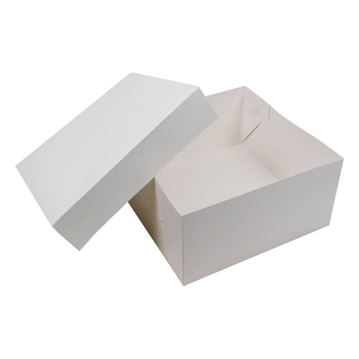 Large White Cardboard Recyclable Window Cake Box with Insert Qty10