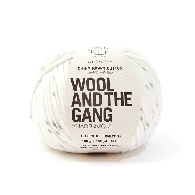 Wool and the Gang 101 Spots Eucalyptus Shiny Happy Cotton 100g image number 1