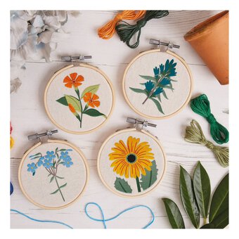 RHS In the Garden Mini Embroidery Kit 4 Pack
