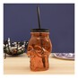 Orange Skull Drinking Jar  image number 3