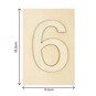 Wooden Number 6 Plaque 10cm x 15cm image number 4