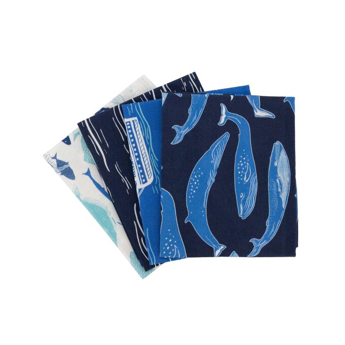 Natural History Museum Explore the Oceans Fat Quarters 4 Pack image number 1