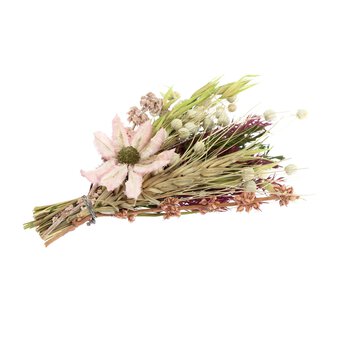 Pink Natural Dried Buttonhole 14cm image number 4