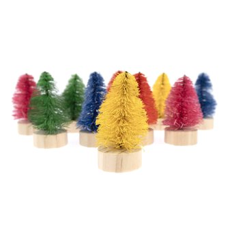 Bright Bottle Brush Trees 5cm 10 Pack