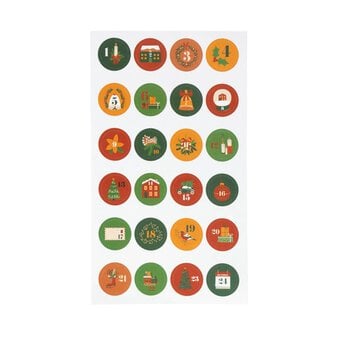Round Christmas Number Countdown Stickers image number 4