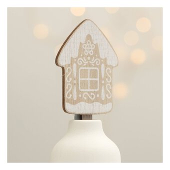 Printed Gingerbread House Wooden Topper