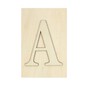 Wooden Letter A Plaque 10cm x 15cm image number 1